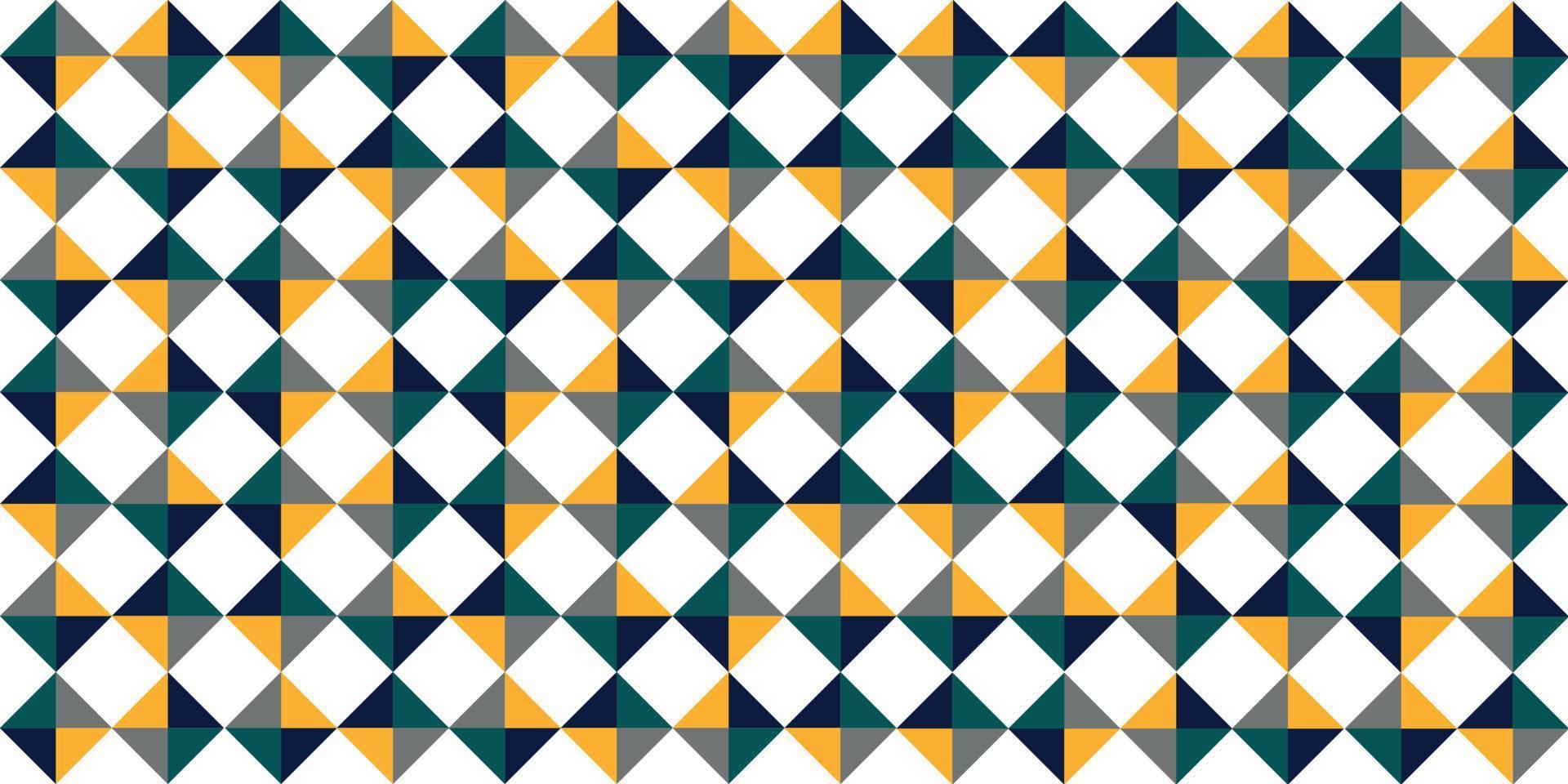 Panoramic white background pattern with colorful squares - Vector