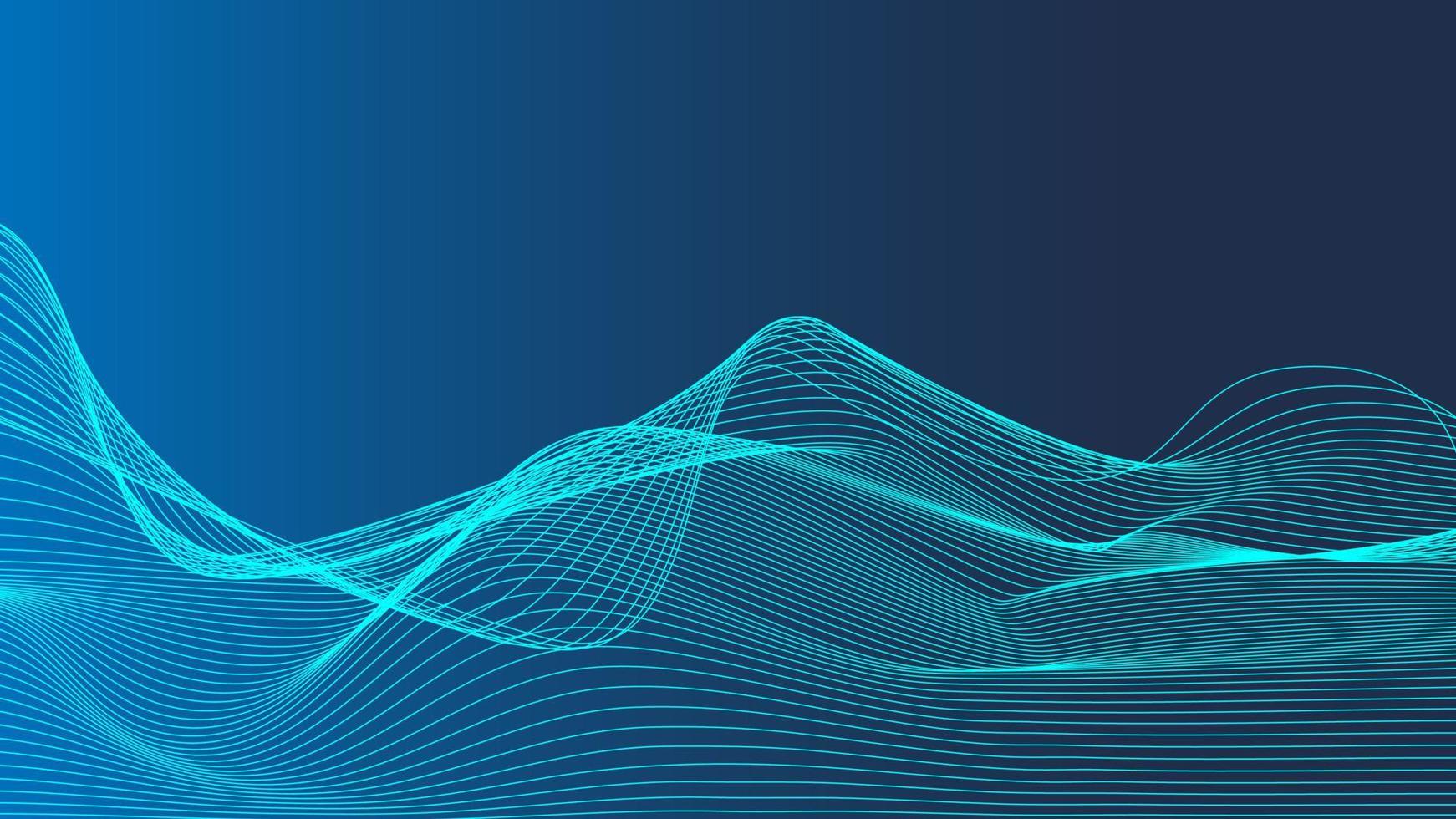 Modern abstract mesh dynamic wave background vector