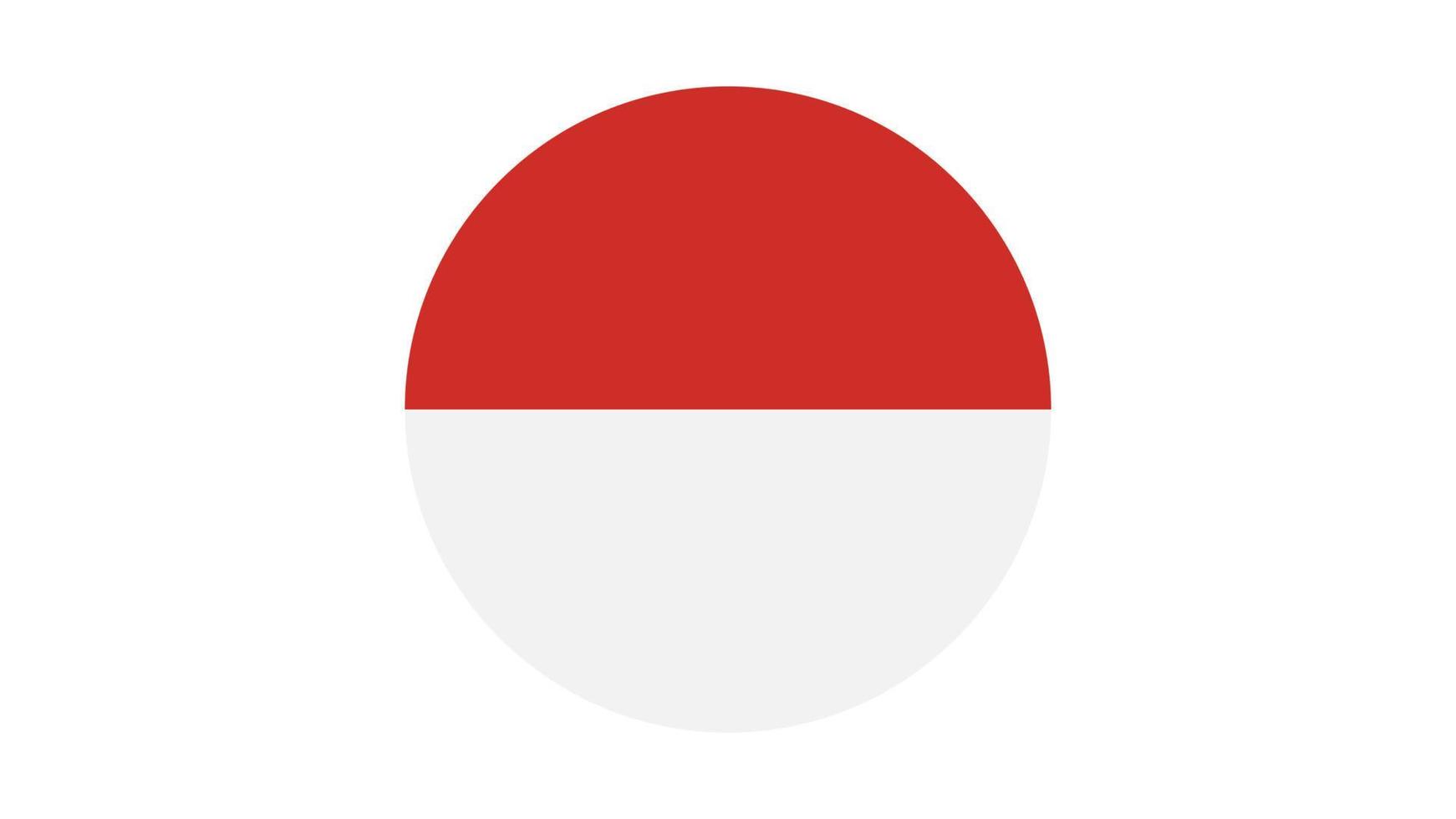 Indonesia flag circle, vector image and icon