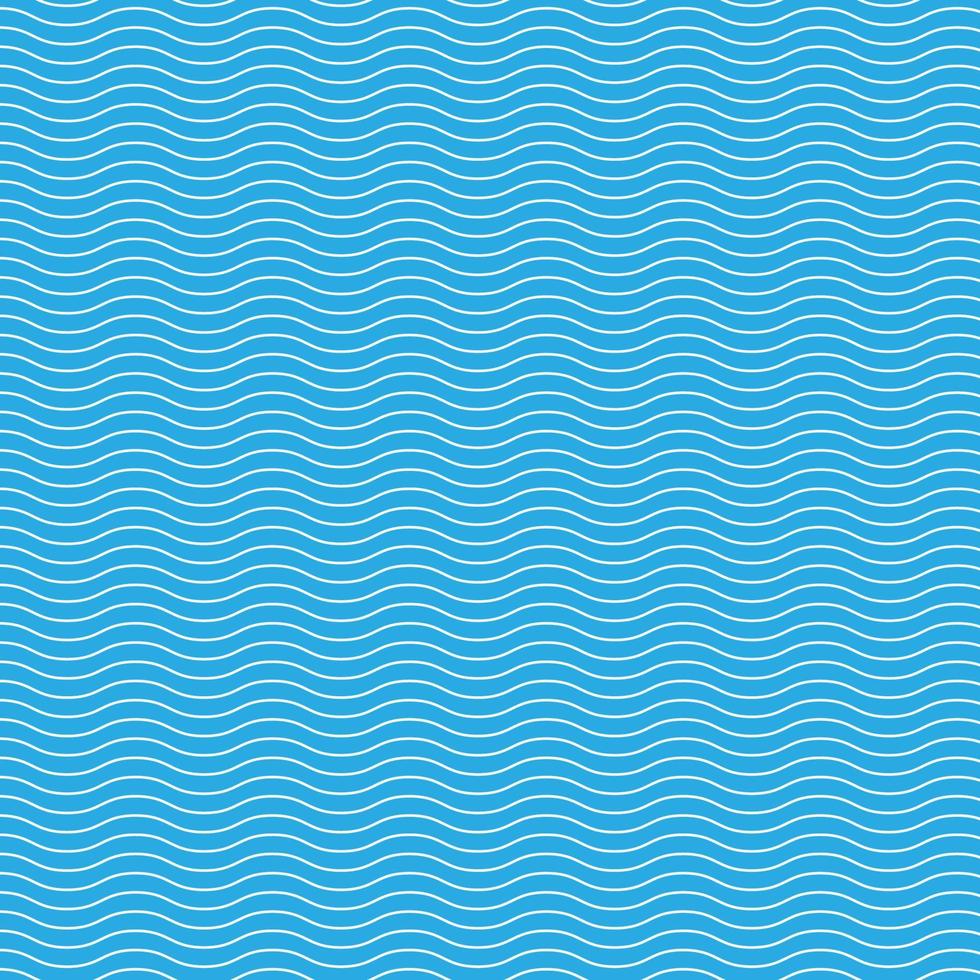 Seamless wave lines blue marine pattern vector background