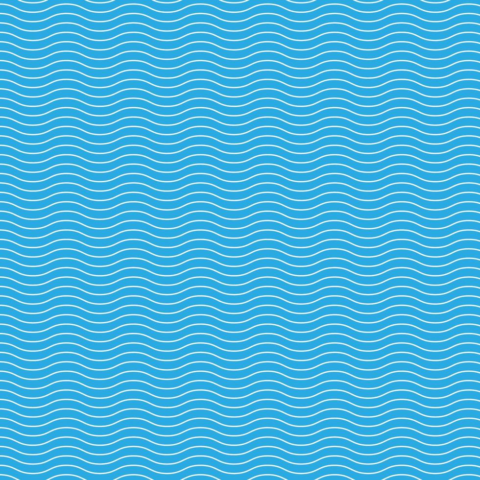 Seamless wave lines blue marine pattern vector background