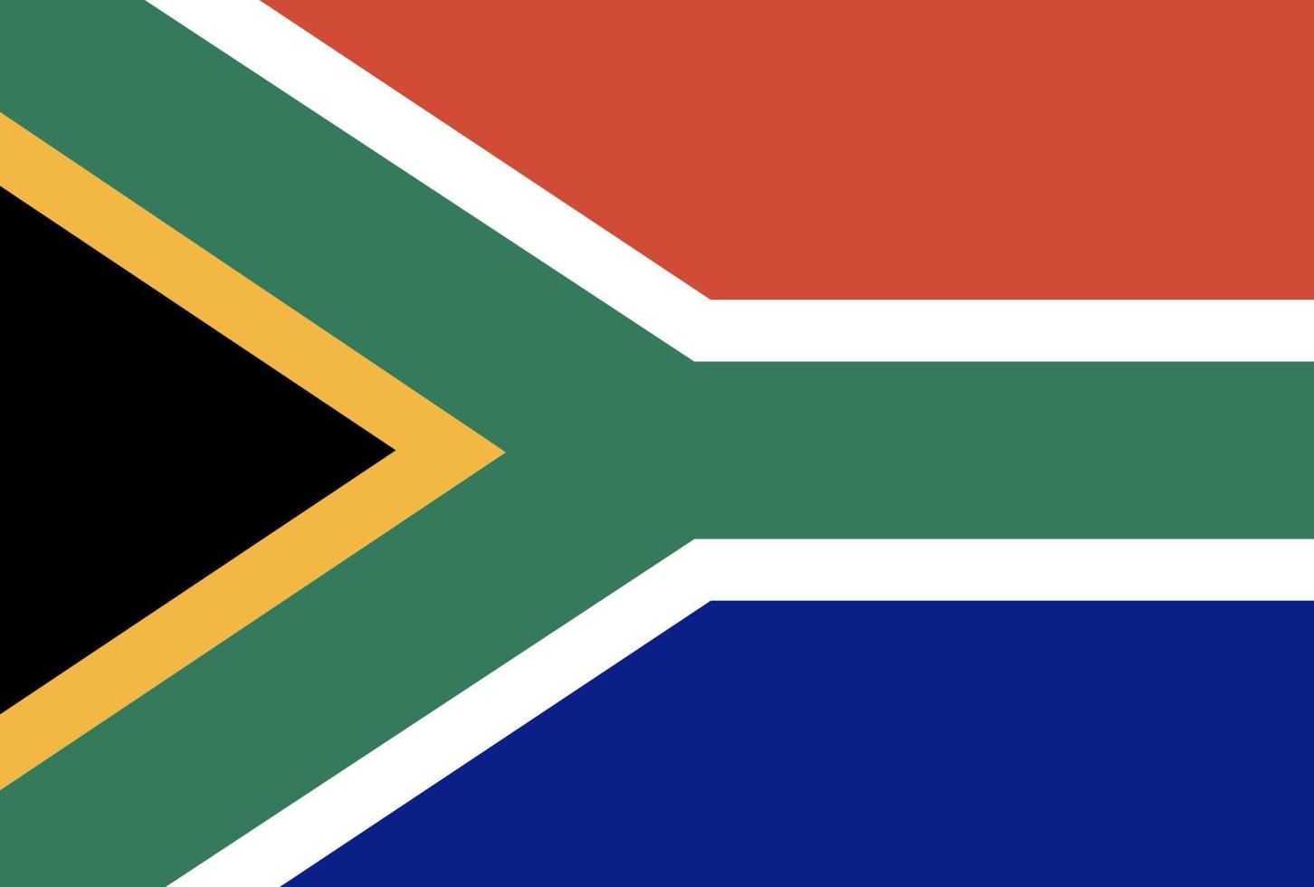 icono de vector de bandera sudafricana en color oficial y proporción correcta