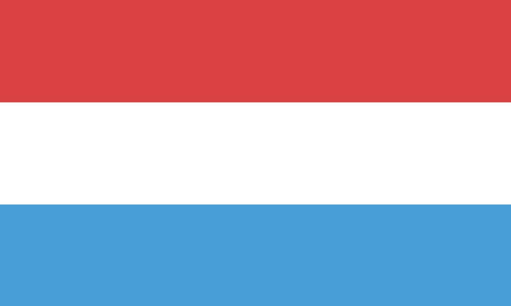 Luxembourg flag vector icon in official color and proportion correctly
