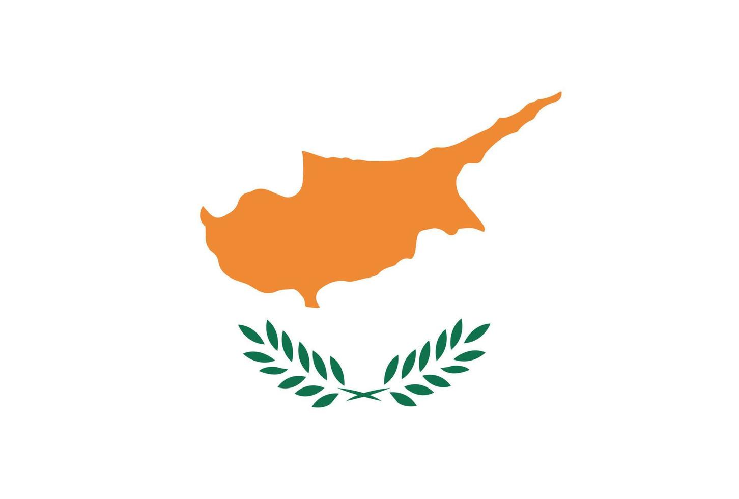 Cyprus flag vector icon in official color and proportion correctly