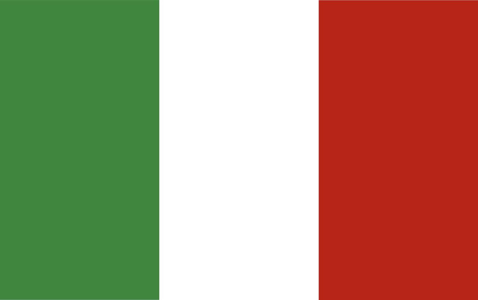 Flag of Italy.Official proportion  dimension and colors. Vector Illustration