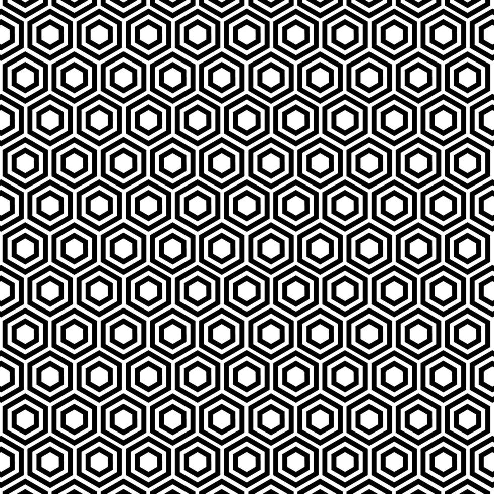 Seamless hexagonal pattern  monochrome color vector background