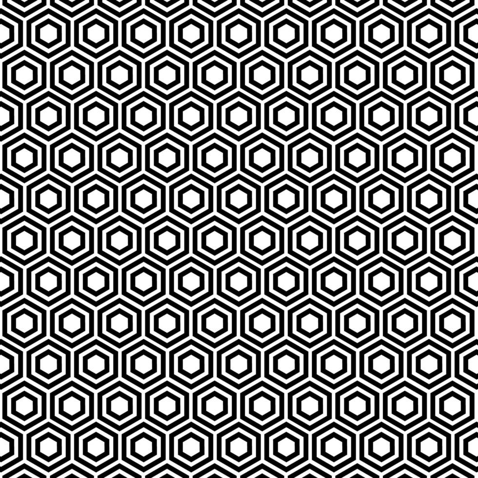 Seamless hexagonal pattern  monochrome color vector background