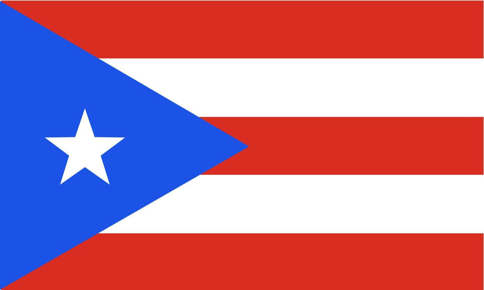 Puerto Rico flag vector icon in official color and proportion correctly