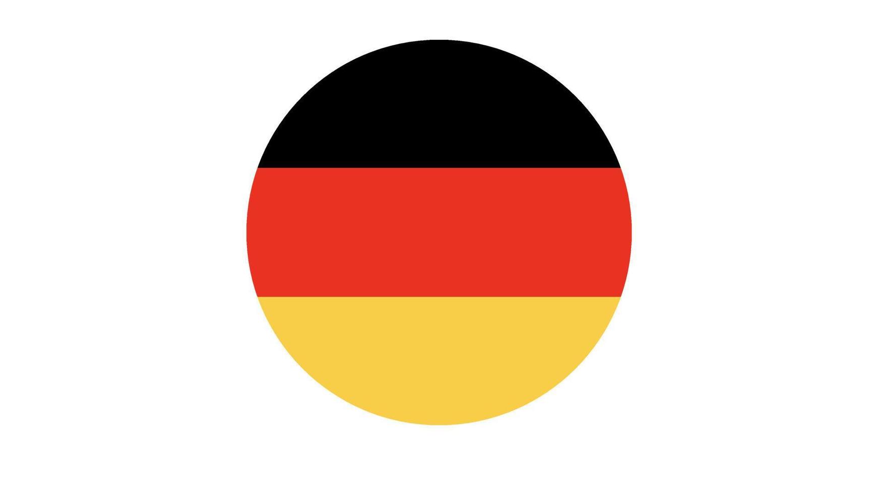 Germany flag circle, vector image and icon