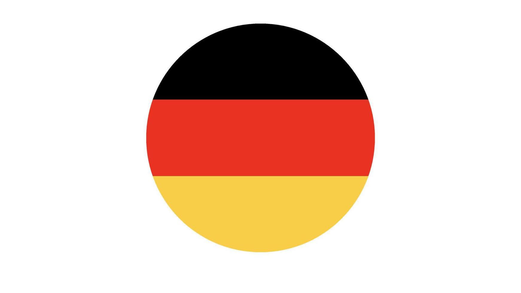 Germany flag circle, vector image and icon