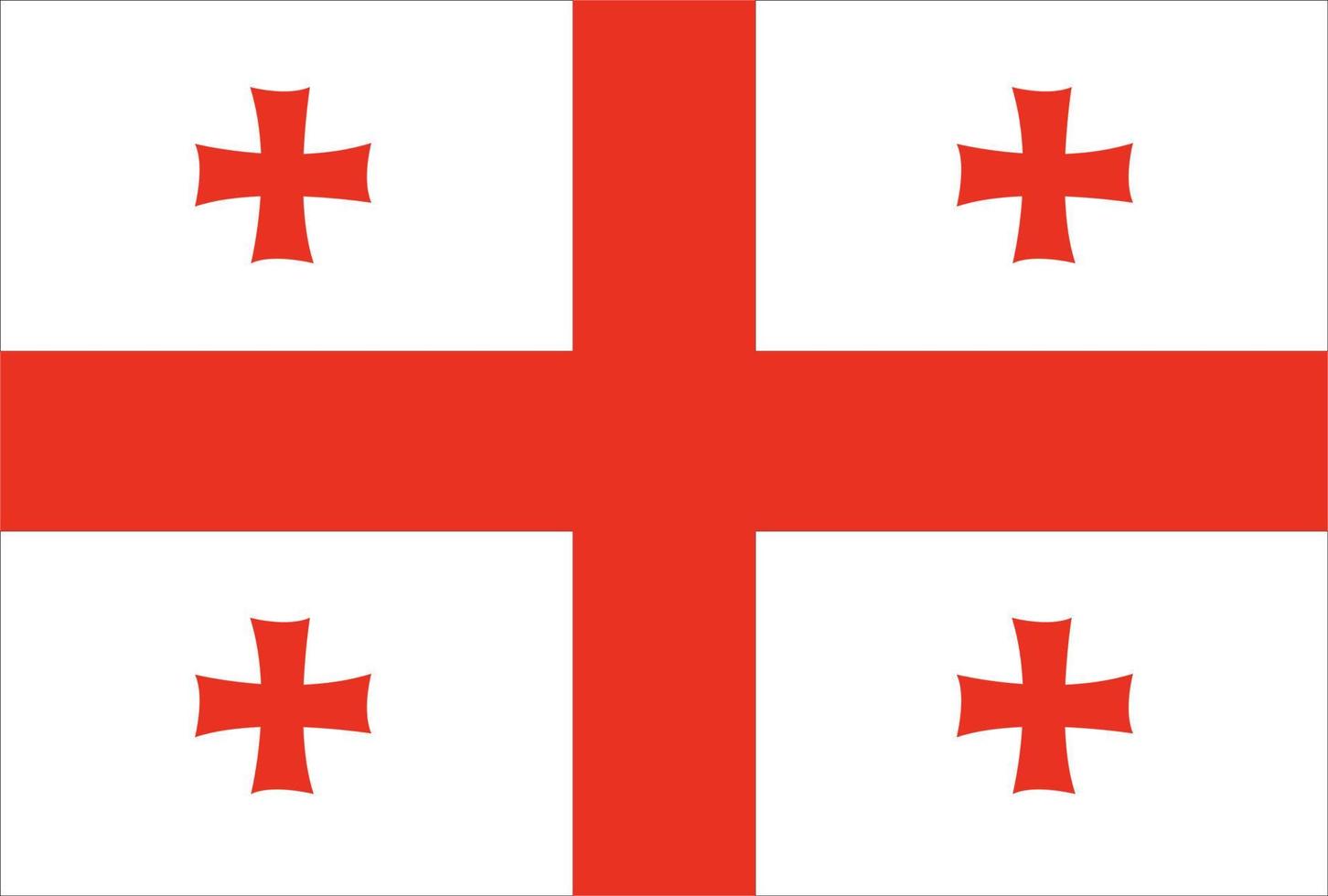 Georgia flag vector icon in official color and proportion correctly