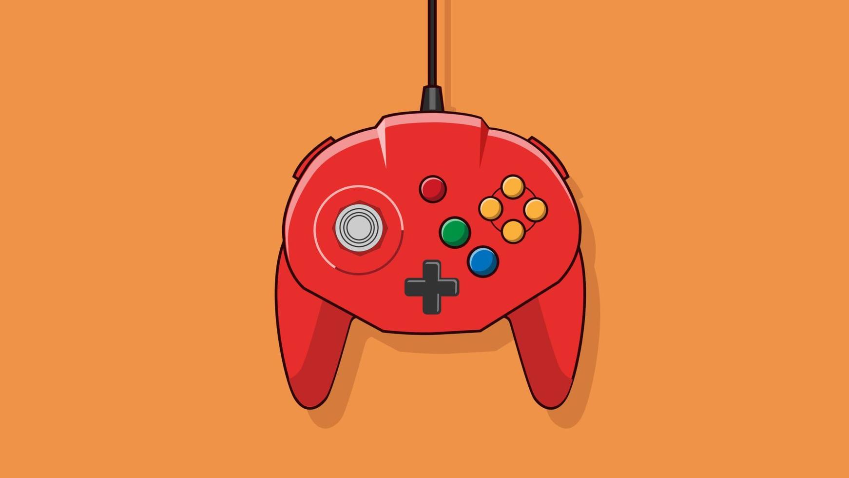 Retro-Bit Tribute 64 USB Controller game controller vector illustraiton