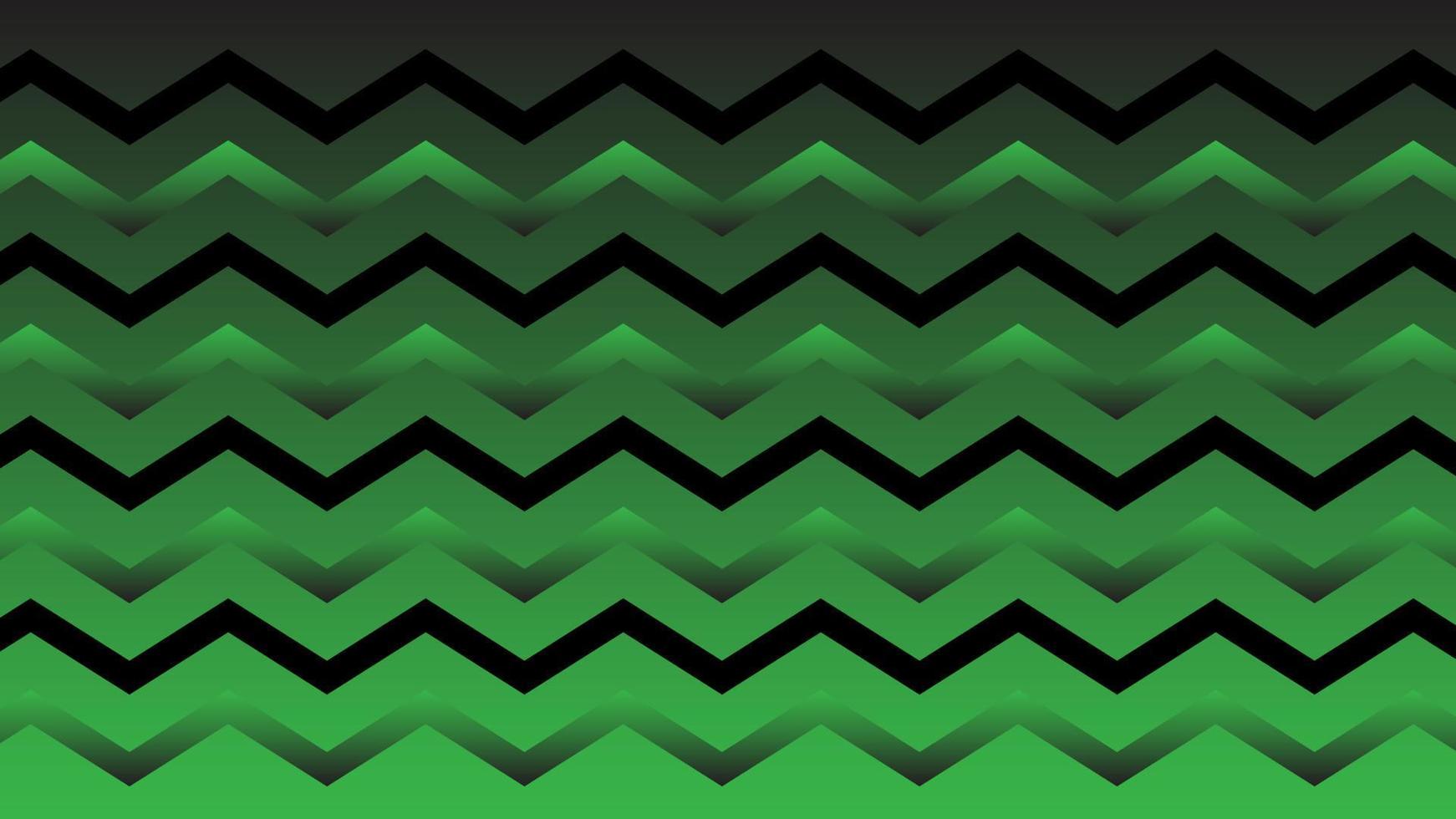 fondo de vector de patrón de zig zag negro verde degradado geométrico transparente