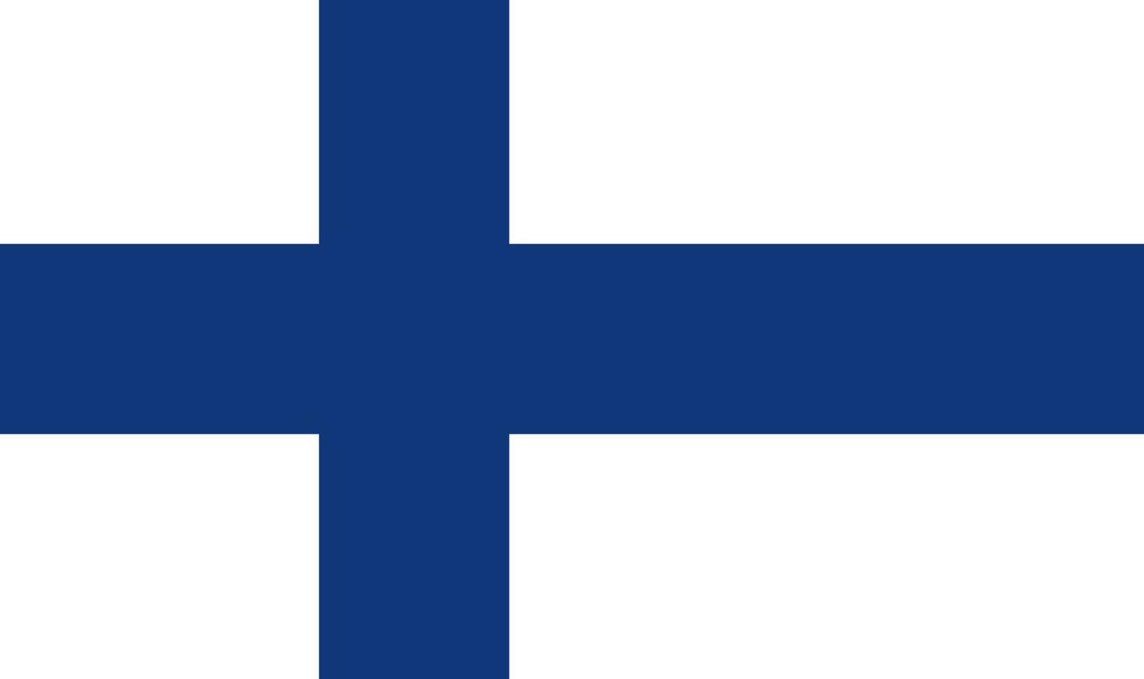 icono de vector de bandera de finlandia en color oficial y proporción correcta