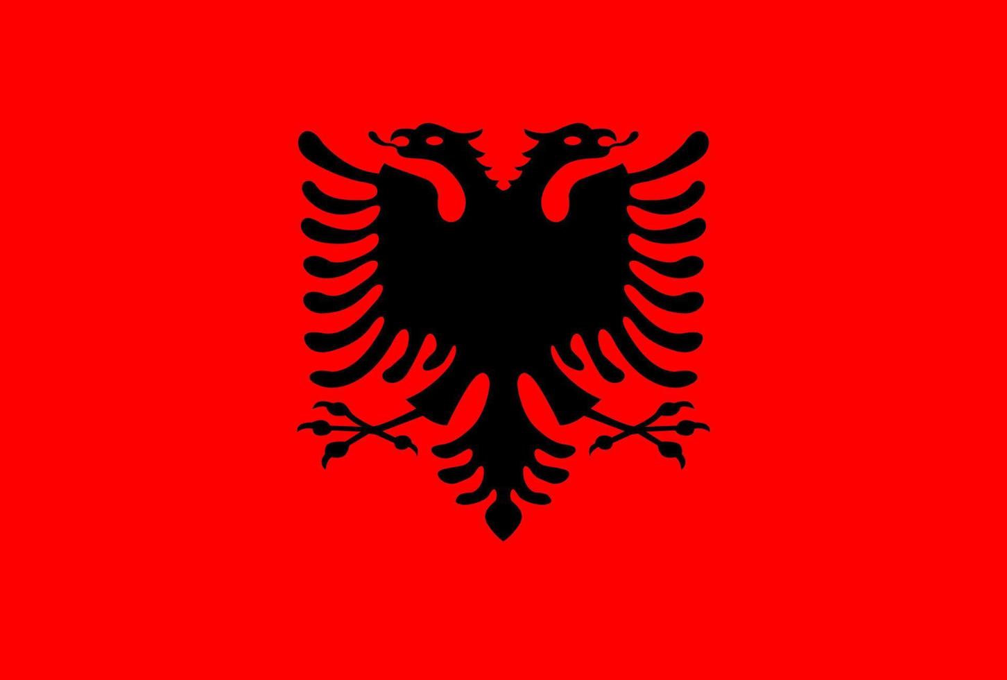 Albania flag vector icon in official color and proportion correctly