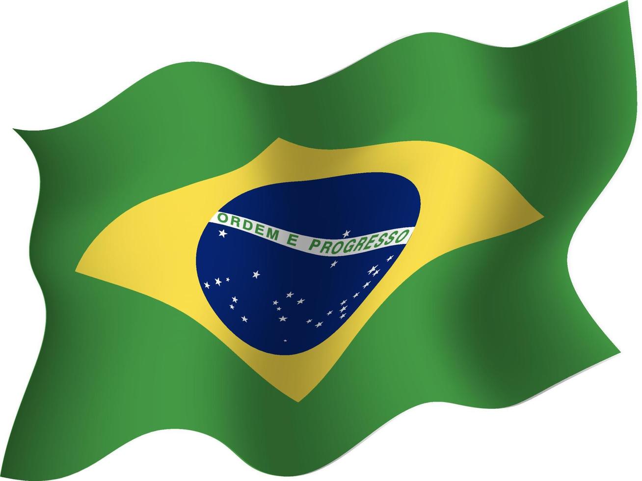 Flag of Brazil waving vector illustration