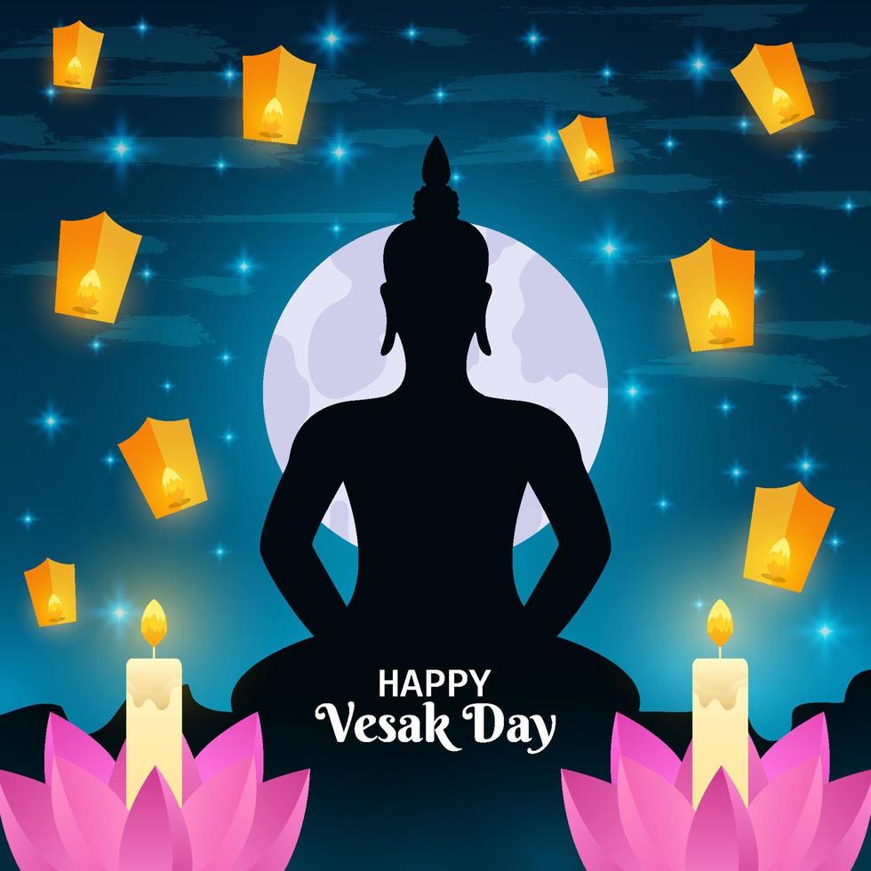 Vesak Festivity Concept vector