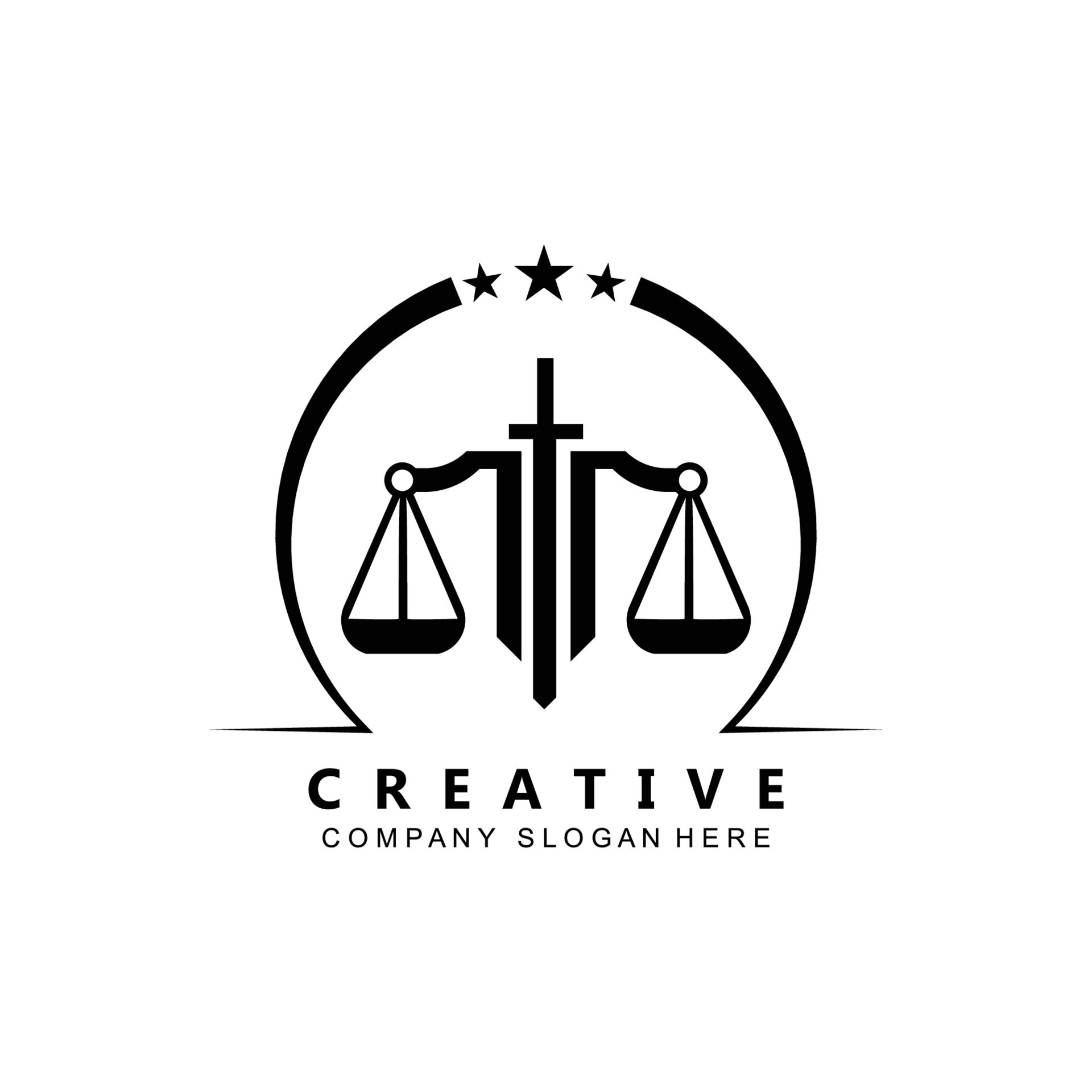 Lawyer or Justice law logo vector design, icon illustration 7686922 ...