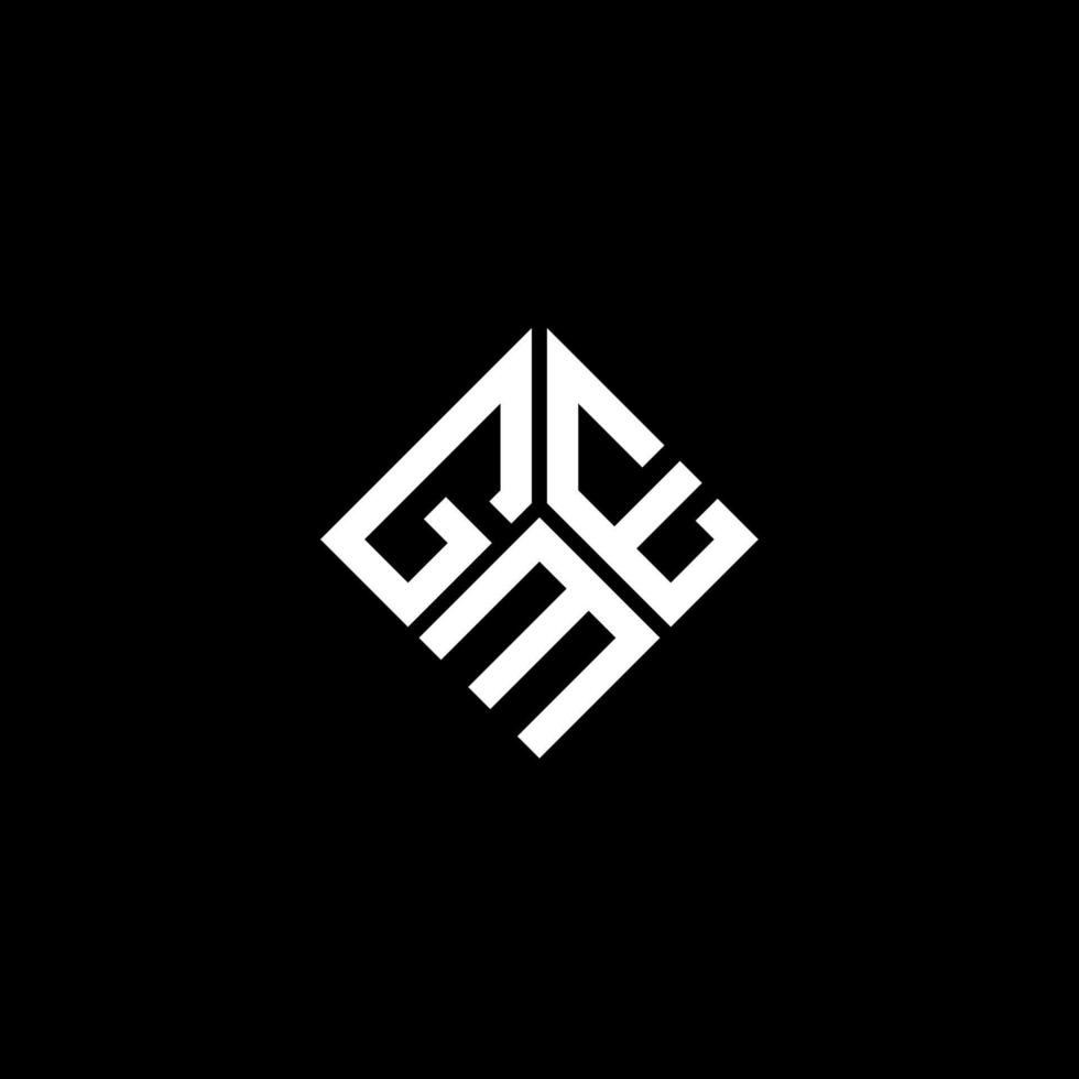 Gme letter logo design on black background. Gme creative initials letter logo concept. Gme letter design. vector