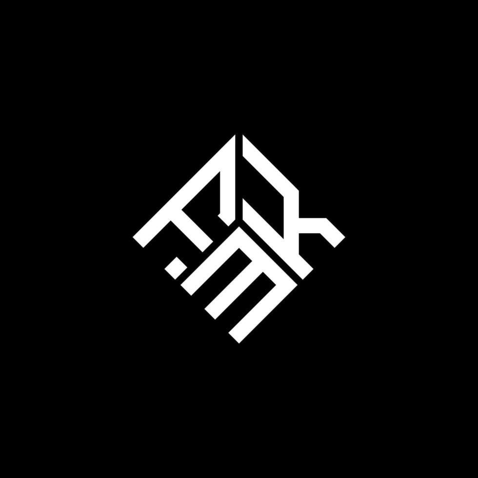 FMK letter logo design on black background. FMK creative initials