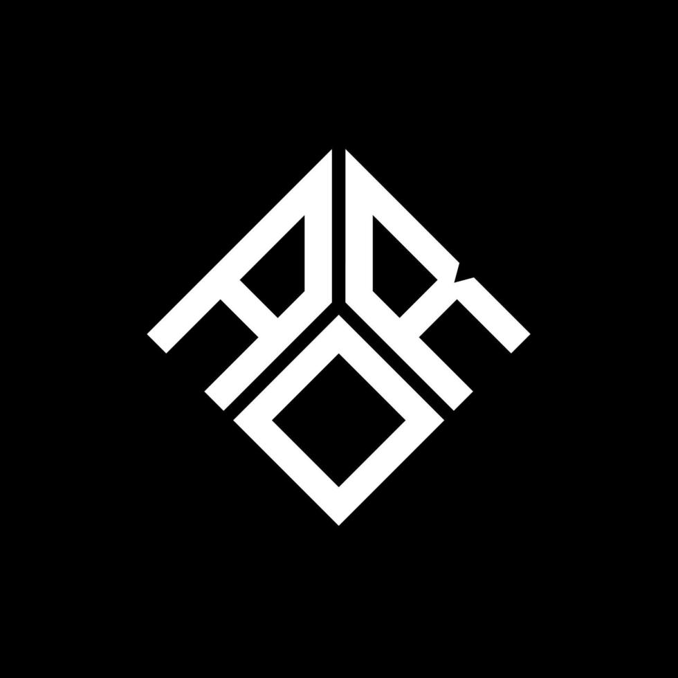 AOR letter logo design on black background. AOR creative initials