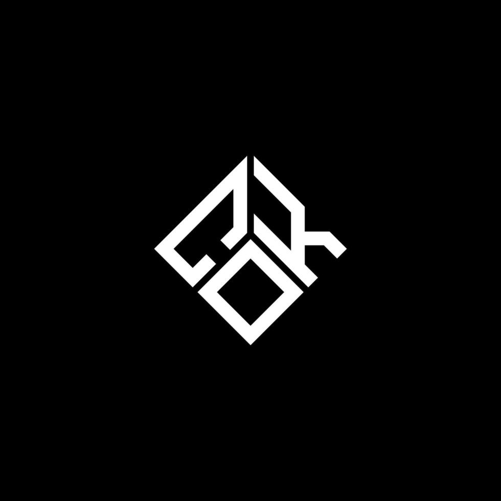 diseño de logotipo de letra cok sobre fondo negro. cok creative iniciales carta logo concepto. diseño de letras cok. vector