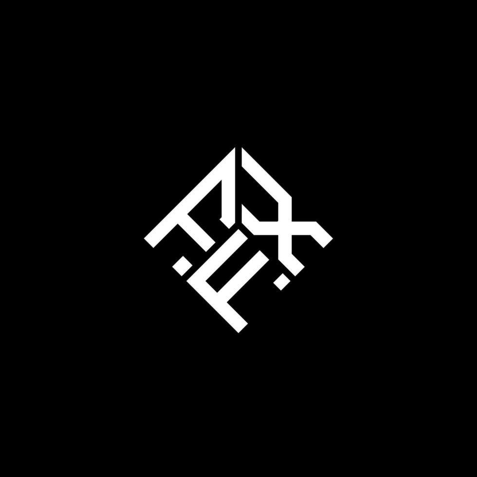 FFX letter logo design on black background. FFX creative initials letter logo concept. FFX letter design. vector