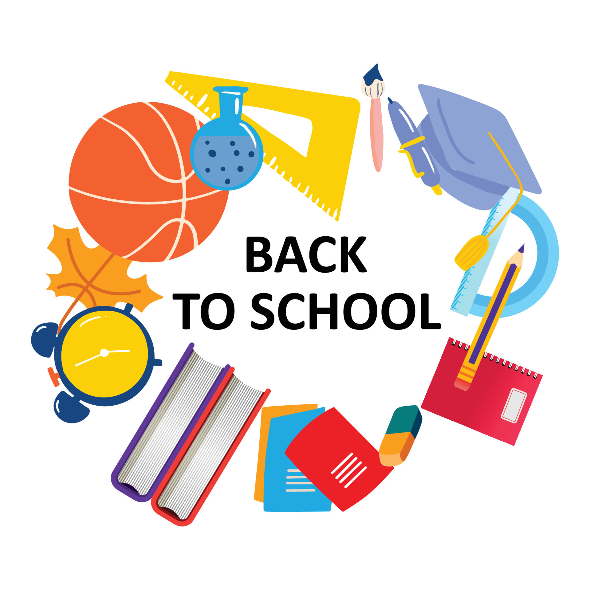 Back School Day Vector Logo Background Design, Children, Teens Reaching