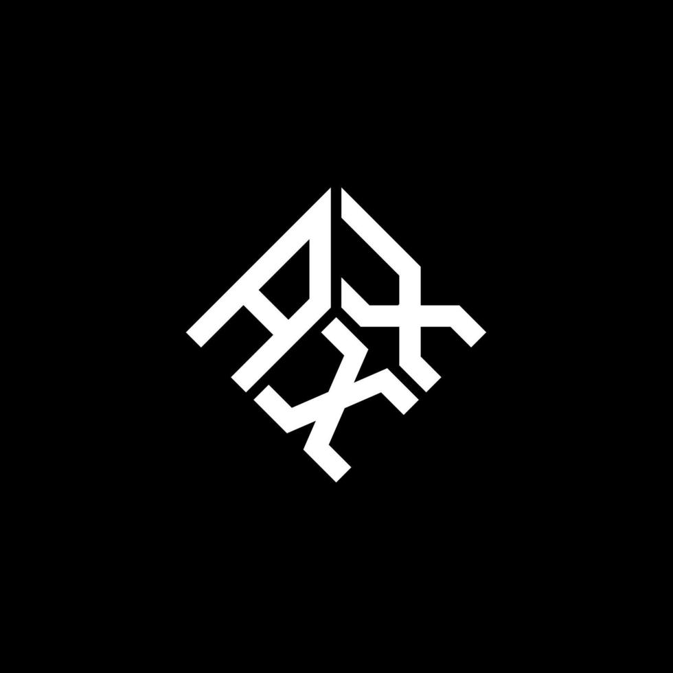 AXX letter logo design on black background. AXX creative initials