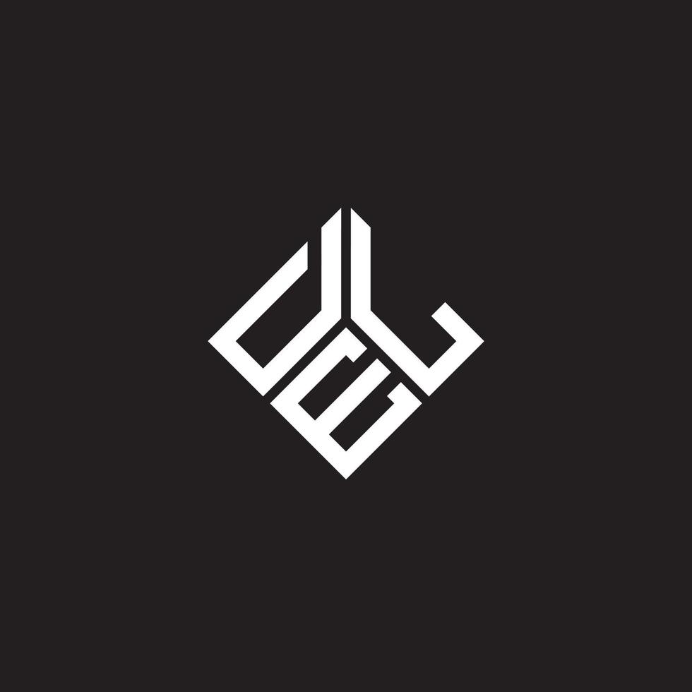 DEL letter logo design on black background. DEL creative initials letter logo concept. DEL letter design. vector