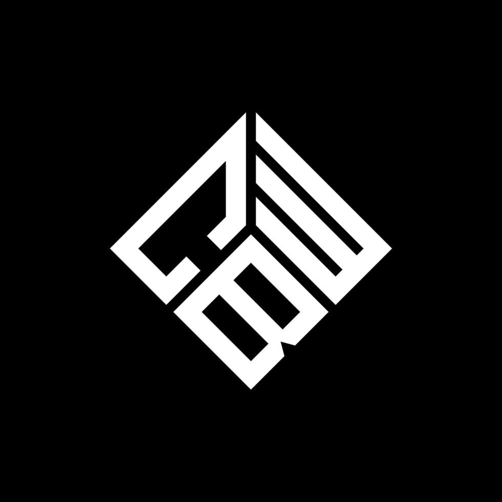 CBW letter logo design on black background. CBW creative initials letter logo concept. CBW letter design. vector