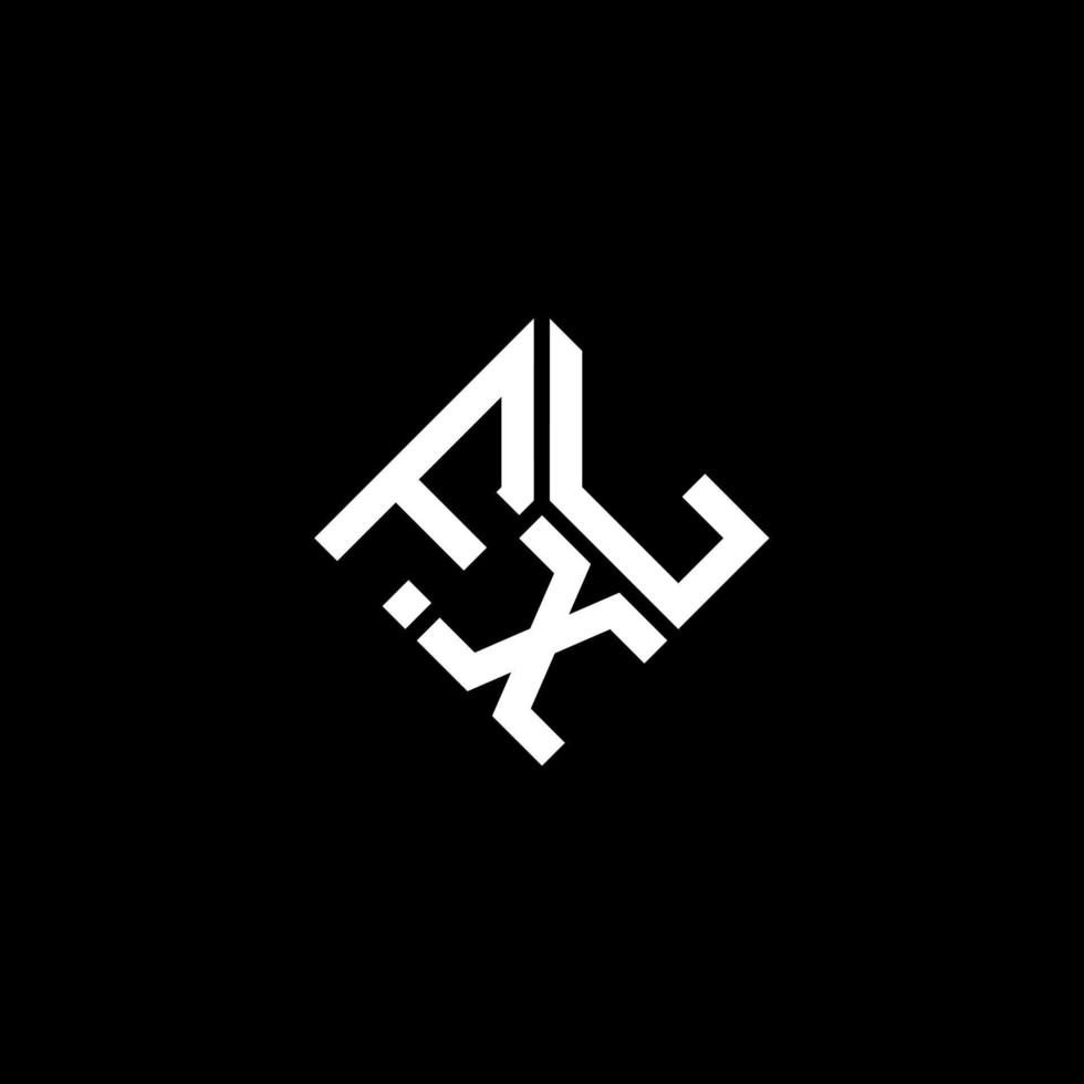 diseño de logotipo de letra fxl sobre fondo negro. concepto de logotipo de letra de iniciales creativas fxl. diseño de letras fxl. vector