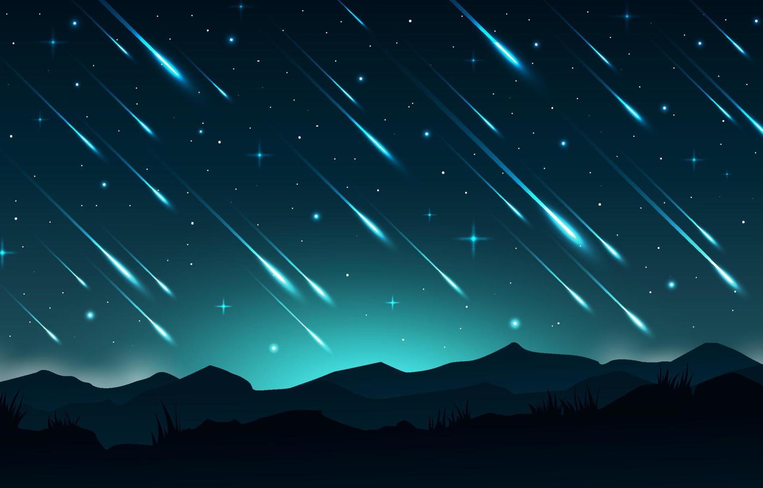 fondo de lluvia de meteoritos vector