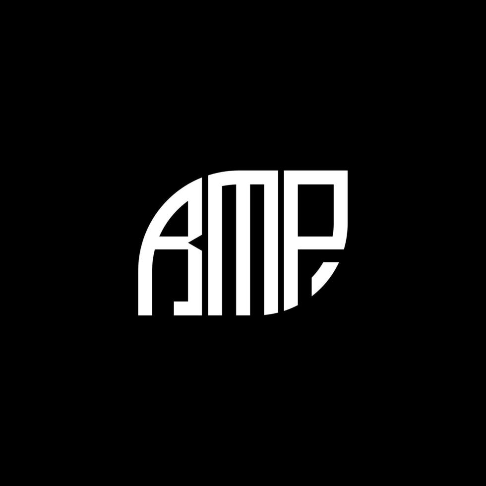 diseño de logotipo de letra rmp sobre fondo negro. concepto de logotipo de letra de iniciales creativas rmp. diseño de letra rmp. vector