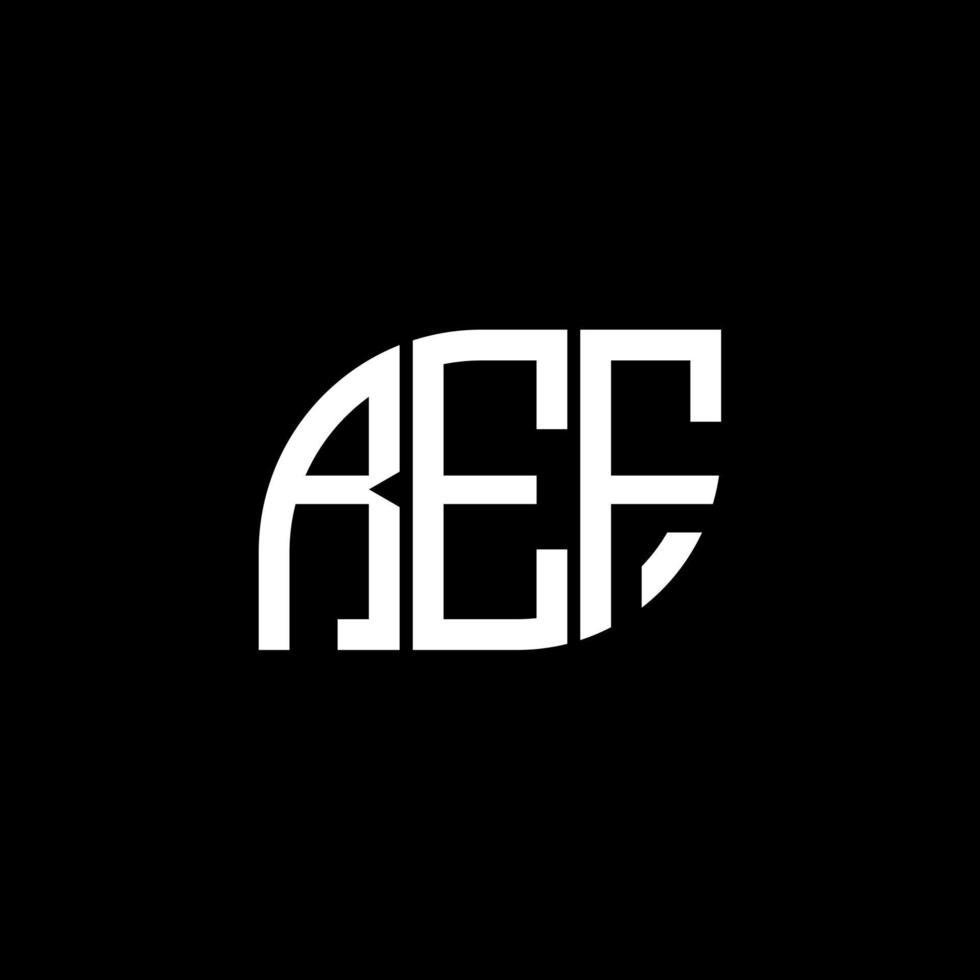 REF letter logo design on black background. REF creative initials letter logo concept. REF letter design. vector