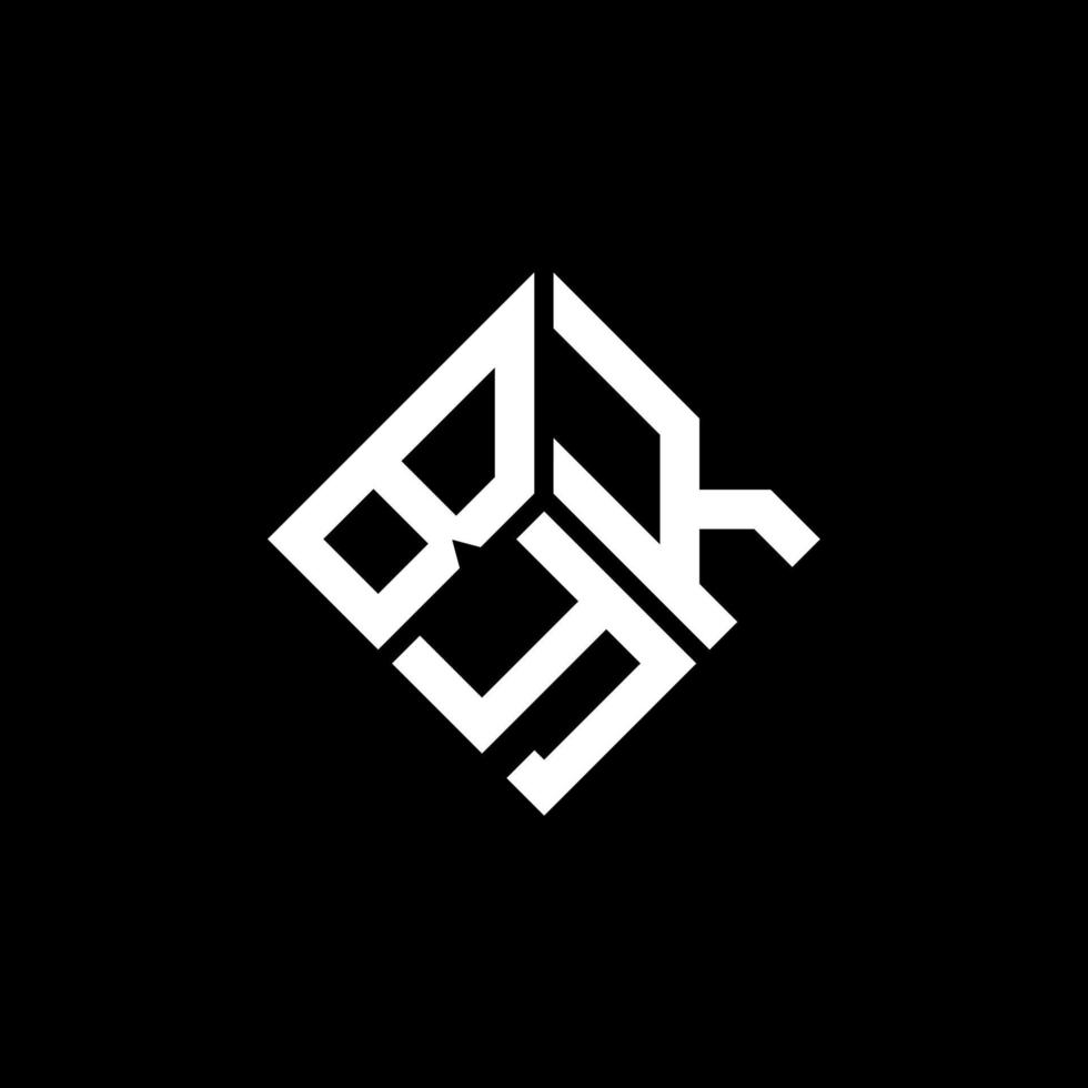 diseño de logotipo de letra byk sobre fondo negro. concepto de logotipo de letra de iniciales creativas byk. diseño de letras byk. vector