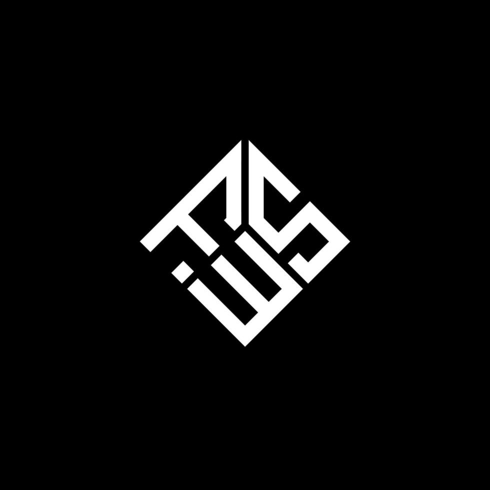 FWS letter logo design on black background. FWS creative initials letter logo concept. FWS letter design. vector