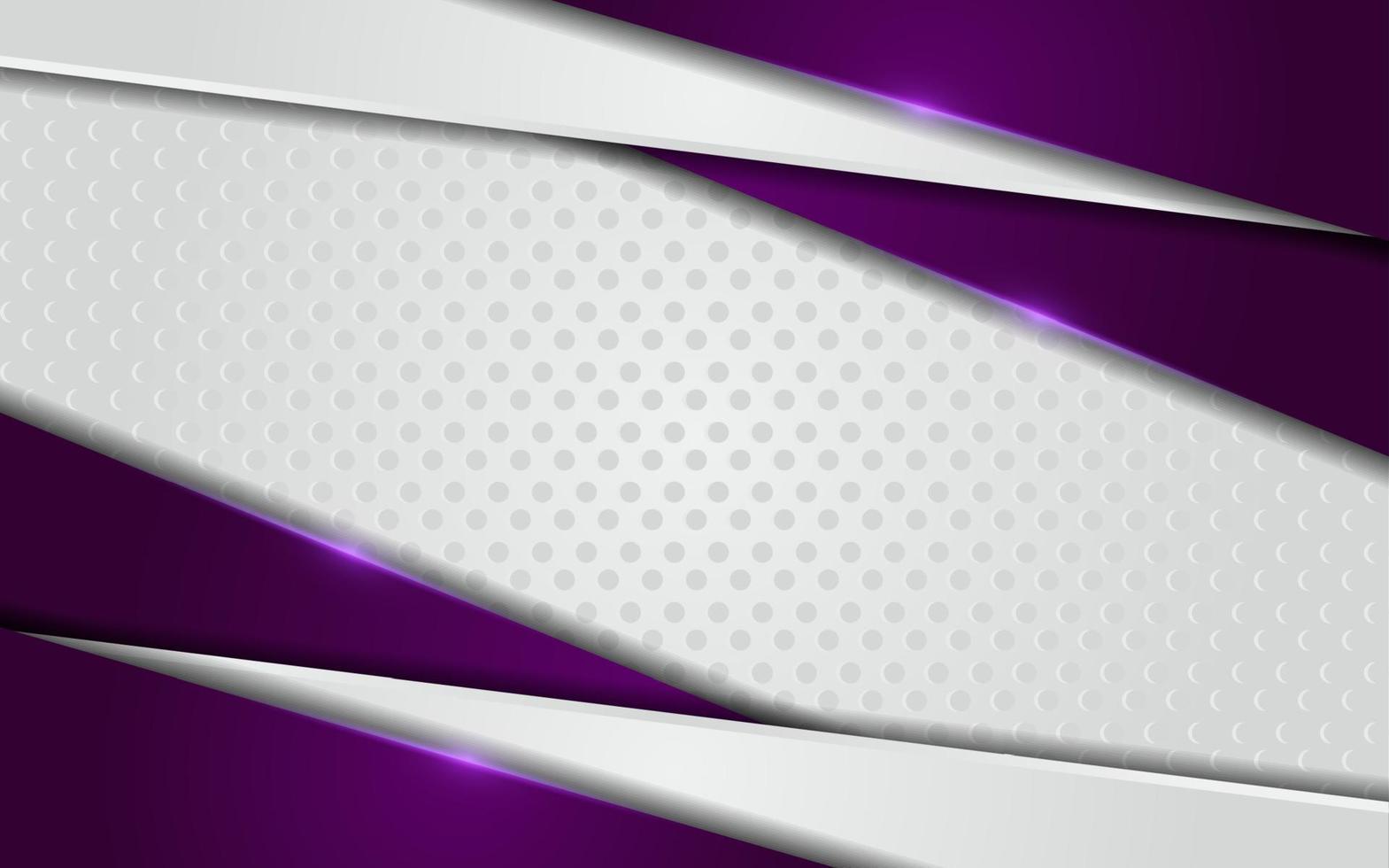 Abstract modern white background combination with line purple glowing vector