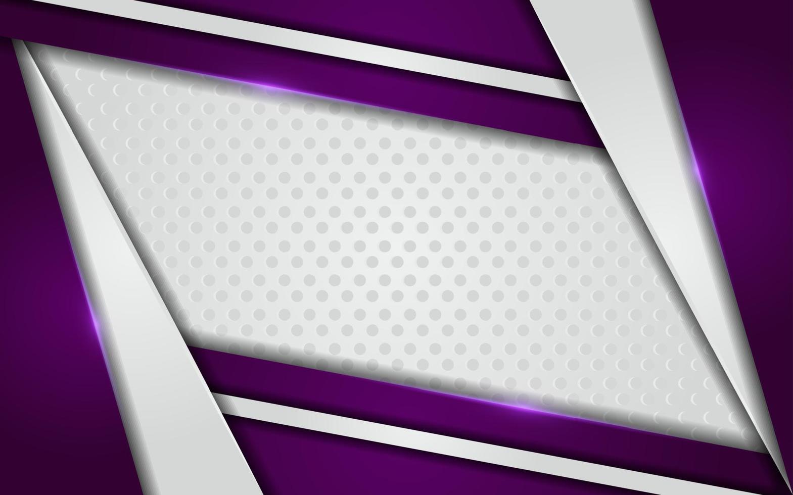 Abstract modern white background combination with line purple glowing vector