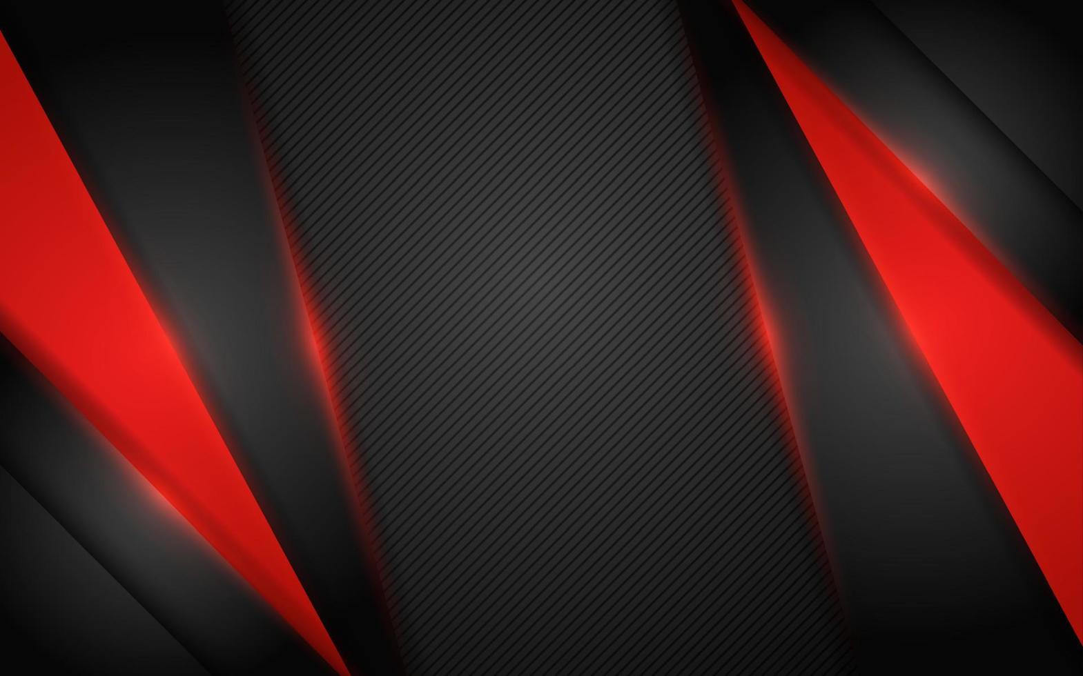 Modern dark background combination with red line glowing vector