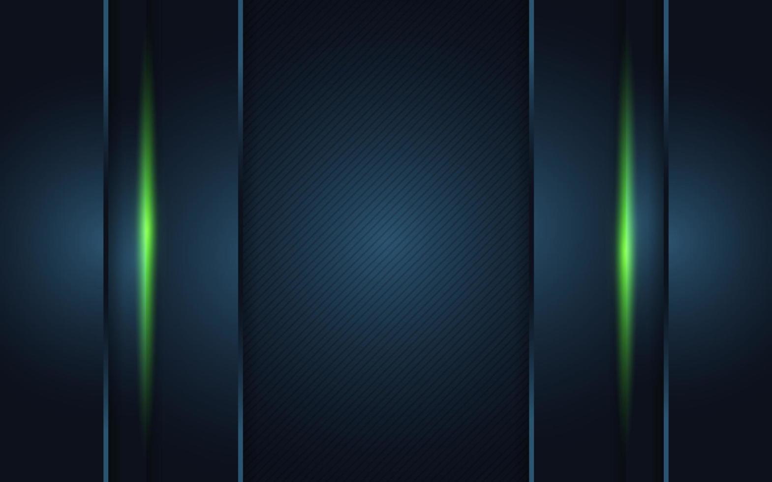 Modern dark green background combination with line green glowing vector