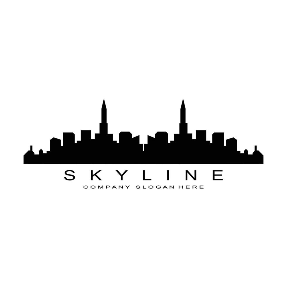 City Skyline,Skyscraper for Urban Real Estate Building Logo Design Vector