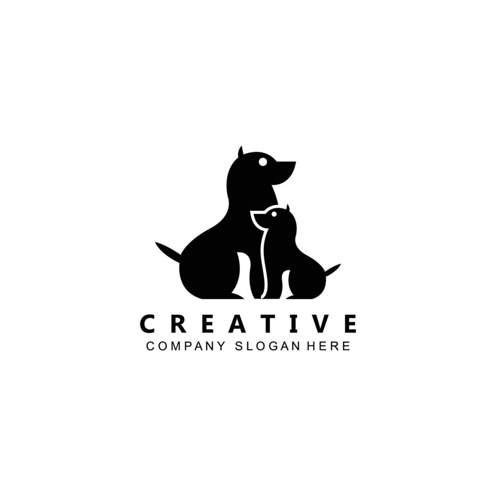dog logo icon vector, loyal and cute animal, inspiration, template vector