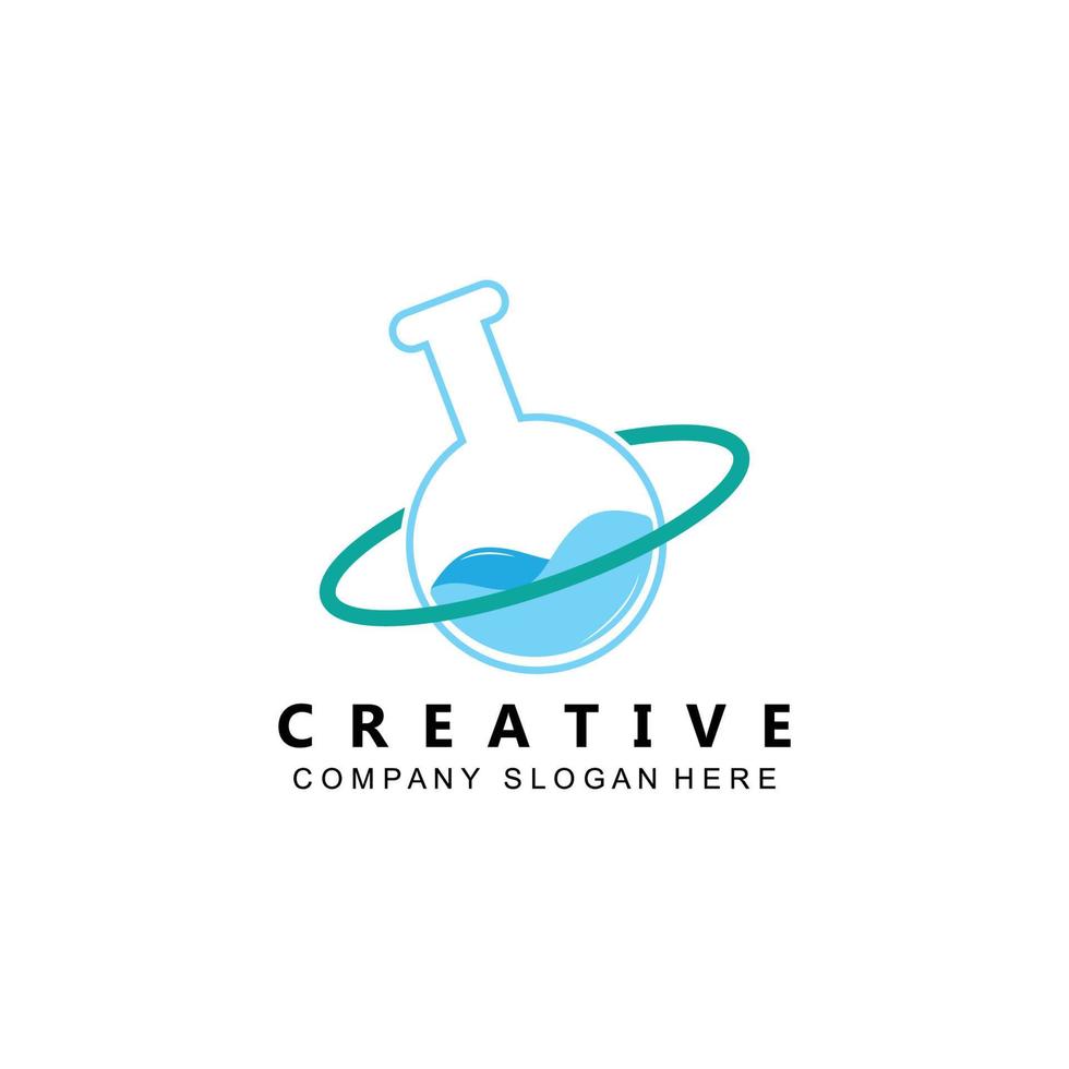 Health Medical Lab logo trial lab bottle design vector