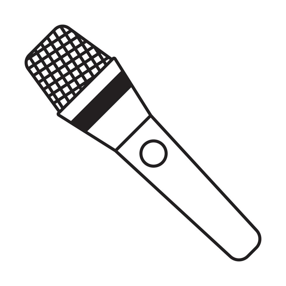 Wireless dynamic microphone line art icon for apps and websites 7687764 ...