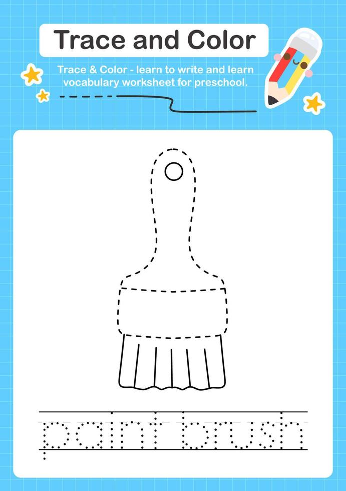 Trace and Color worksheets with the elements vector