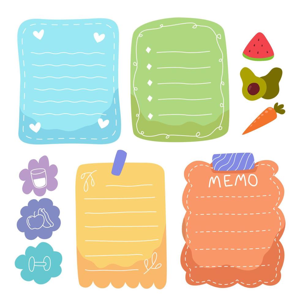 Memo Sticker Vector Art Icons and Graphics for Free Download