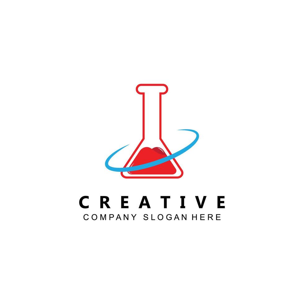 Health Medical Lab logo trial lab bottle design vector