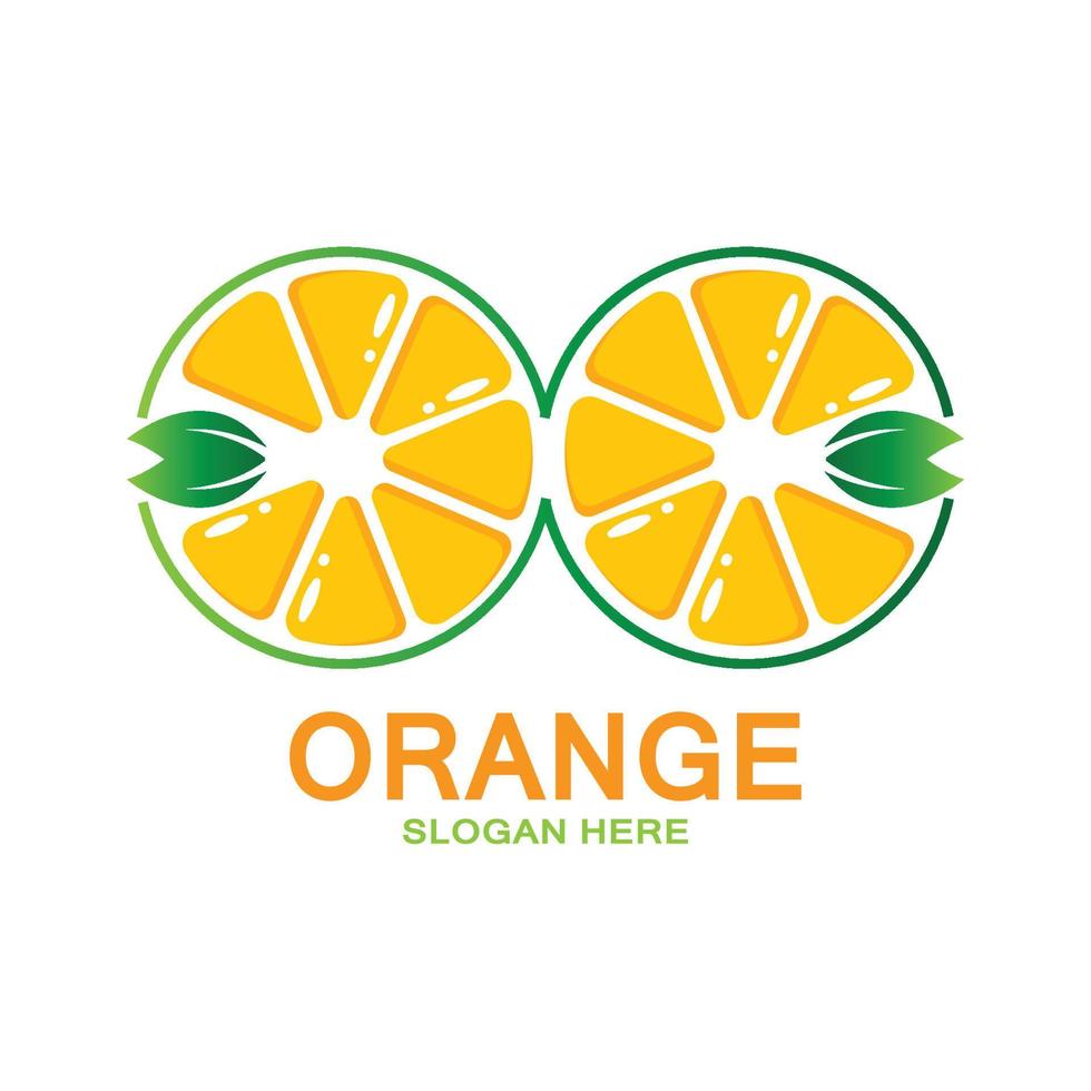 orange fruit logo icon vector. plant inspiration, illustration vector