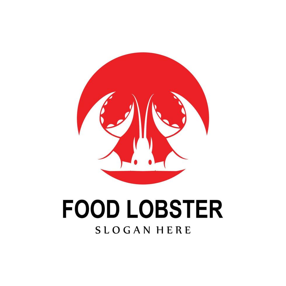 Vector Retro Logo Sea Animals Lobster,Seafood,Illustration Design Suitable for Sticker, Screen Printing, Banner, Restaurant Company